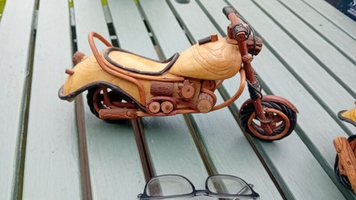 Wooden Motor bike