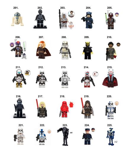Star Wars Minifigures Collection Lego Compatible L-Z