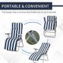 Set of 2 Garden Patio Outdoor Sun Recliners Loungers Folding Foldable Multi Position Relaxers Chairs with Cushions Fire Retardant Sponge (FREE POSTAGE) Image 5