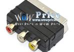 4869 SCART To 3 x RCA Triple Phono Composite AV Adaptor Converter