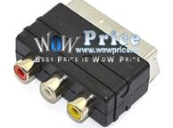 main image for ad 4869 SCART To 3 x RCA Triple Phono Composite AV Adaptor Converter