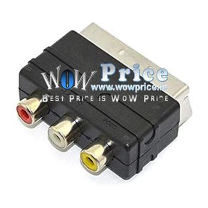4869 SCART To 3 x RCA Triple Phono Composite AV Adaptor Converter