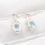 Celtic Knot Blue Topaz Silver Earrings Image 6
