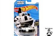 Hot Wheels Mickey Mouse Disney Steamboat Willie Black &amp; White Diecast Car Long Card  Brand New Sealed