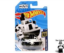 Hot Wheels Mickey Mouse Disney Steamboat Willie Black & White Diecast Car Long Card  Brand New Sealed