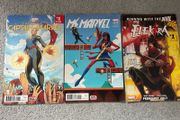 Captain Marvel, Ms Marvel &amp; Elektra comic bundle