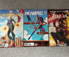 Captain Marvel, Ms Marvel & Elektra comic bundle