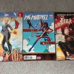 Captain Marvel, Ms Marvel & Elektra comic bundle