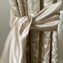 Gorgeous Silk Embossed Blackout Interlined Curtains with Silk Tie Back Ribbons 116"w x 86"d Image 6