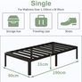 3ft Single Bed Frame with Rounded Corner Legs Image 2