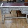 Vintage Shabby Chic Leather Top Desk Image 2