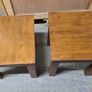 Pair of Wooden Square Side / Bedside Tables Image 2