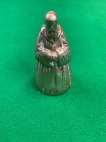 Antique brass servants bell