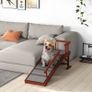 Wooden Dog Ramp with Removable Guardrails, Non-Slip Surface, 125 cm Long, Brown Image 2