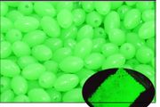 100pcs/lot Soft Egg Beads Fishing Stop Luminous Oval Rubber Stopper Night Fly Fishing Accessories pesca
