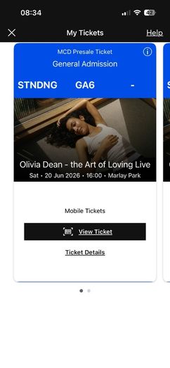 Swap Olivia Deane tickets