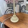 Shabby Chic Style Pillar lamp with Ivory fabric shade with pearl detailing Image 2