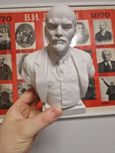 Lenin Vintage Soviet Russian Porcelain Bust of communist leader