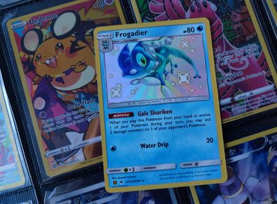 Frogadier ! Baby Shiny ! Shiny Rare ! from Hidden Fates Set ! 2019 ! Pokemon Card !