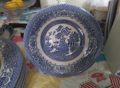 Set of Six Blue Willow Soup/Dessert bowls