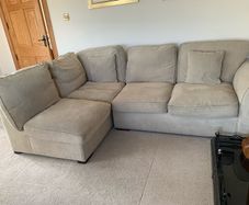 L Shaped Couch and Matching Footstool