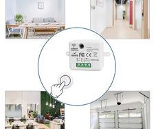 RF 433MHz Wireless 10A Relay Receiver Remote Control Light Switch 220V 110V Mini Round Button Wall Panel Switch For LED Lamp