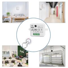 RF 433MHz Wireless 10A Relay Receiver Remote Control Light Switch 220V 110V Mini Round Button Wall Panel Switch For LED Lamp