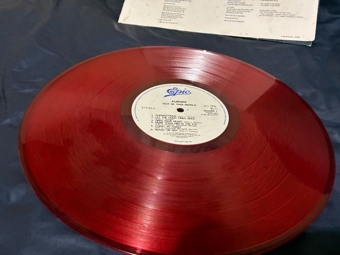 Europe red record vinyl LP