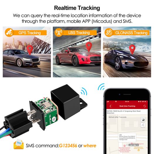BRAND NEW Mini GPS Tracker Car Tracker Micodus MV720 Hidden Design With Europ Sim Card