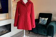 Reduced Ladies Fully Lined Red Coat from Dunnes Stores. Size UK 14 / EU 42