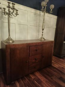 Solid Dark Wood Sideboard