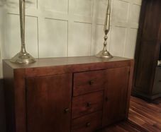 Solid Dark Wood Sideboard