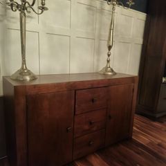 Solid Dark Wood Sideboard