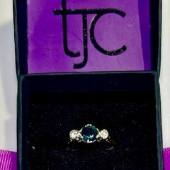 Antique diamond and sapphire ring