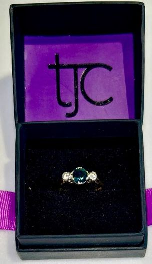 Antique diamond and sapphire ring