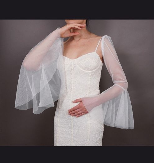 Ivory Detachable Wedding Sleeves