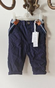 Baby boy navy chinos with braces