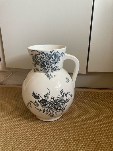 Large old Jug / vase blue white