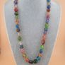 MultiColor Venetian Style Aventurine & Skunk Glass Beads Necklace Image 7
