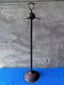 Unusual antique copper companion set holder