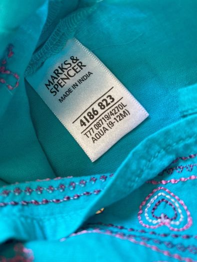 M&S baby tunic 9/12 months