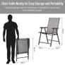 Set of Two Folding Garden Chairs Grey Image 3
