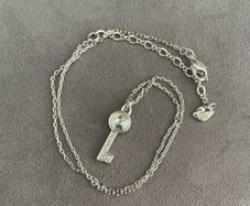 Swarovski Crystal Key Pendant Necklace in Perfect Condition
