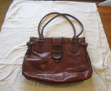 GIUDI  vintage  brown leather   shoulder