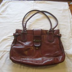 GIUDI  vintage  brown leather   shoulder
