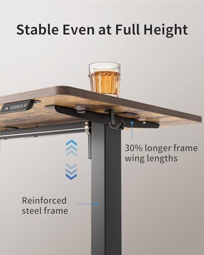 Electric Standing Desk Height Adjustable For Gaming and Computer, 120 x 60cm