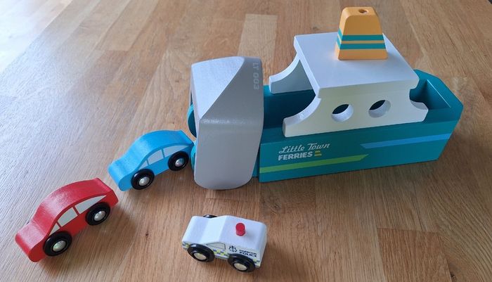 Little Town Wooden Car Ferry Set