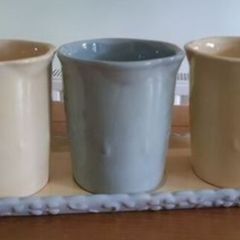 NEW HOMCO Home Interiors Country Inn Collection Quality Planters Pot Trio & Tray
