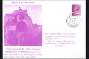 1976 Great Britain cover commemorative the passing of Field Marshall Rt Hon Viscount Montgomery of Alamein  seen as the hero of El Alamein tying 9 1/2p definitive stamp with 24th March 1976 Alton Hants cancel