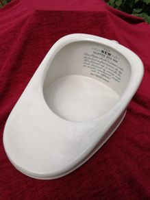 "The New Slipper Bed Pan" - Best English Vintage Ironstone. Use or Decor!